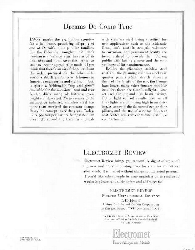 1957 Cadillac Eldorado Brougham Press Release Page 9